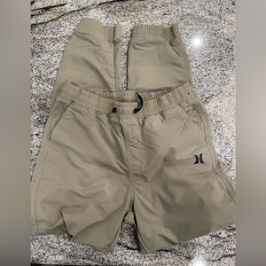 Boys Hurley khaki joggers sz L